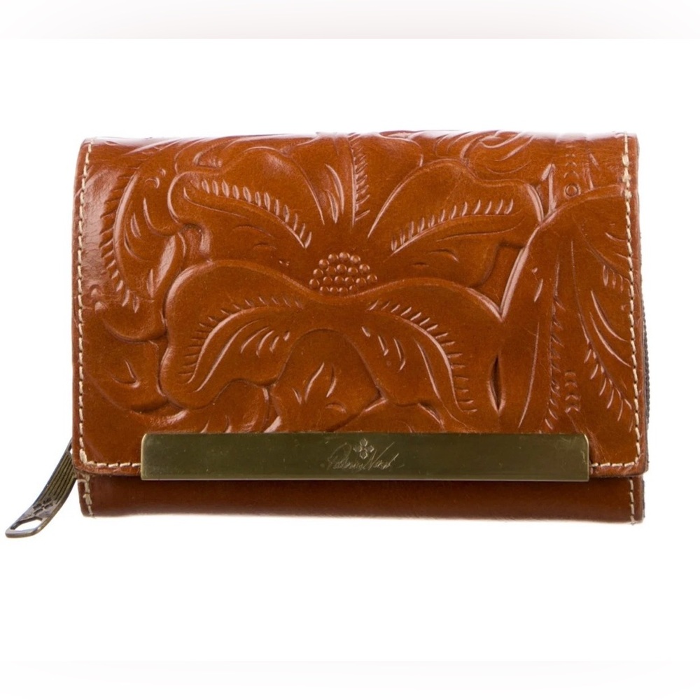 Patricia Nash Cametti Tooled Leather TriFold Wallet Color Florence